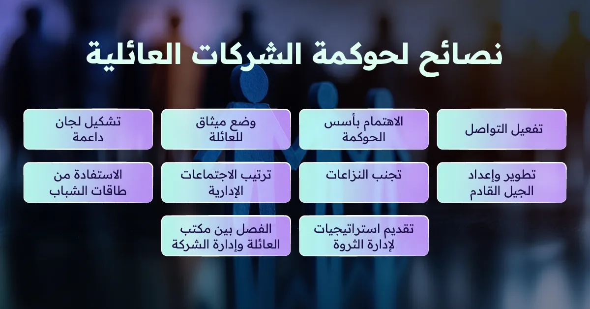 نصائح لحوكمة الشركات العائلية